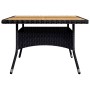 Set de comedor de jardín 9 pzas ratán PE y madera acacia negro de vidaXL, Conjuntos de jardín - Ref: Foro24-3058342, Precio: ...