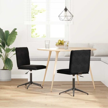 Sillas de comedor 2 unidades terciopelo negro de , Sillas de comedor - Ref: Foro24-3315373, Precio: 123,08 €, Descuento: %