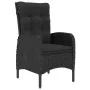 Mesa y sillas de jardín 3 piezas ratán sintético y vidrio negro de vidaXL, Conjuntos de jardín - Ref: Foro24-3058536, Precio:...
