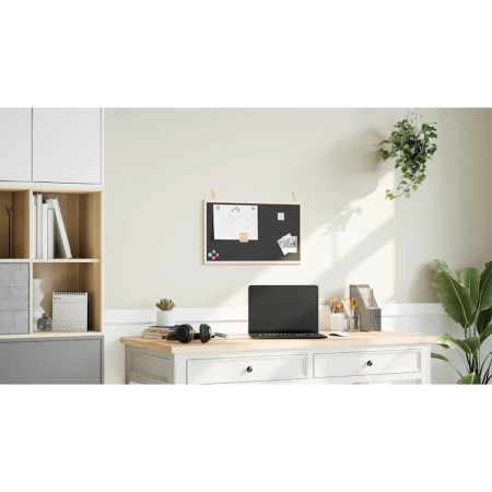 Pizarra con marco de madera maciza de pino negra 60x40 cm de , Tablones de anuncios - Ref: Foro24-4017411, Precio: 19,99 €, D...