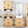 Juego de muebles de baño Corona 3 pzas madera maciza pino de , Muebles de baño - Ref: Foro24-3334639, Precio: 320,92 €, Descu...