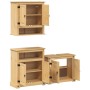 Juego de muebles de baño Corona 3 pzas madera maciza pino de , Muebles de baño - Ref: Foro24-3334639, Precio: 320,92 €, Descu...