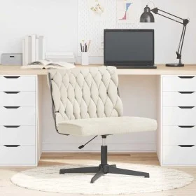 Silla de oficina giratoria tejido imitación lana rizada crema von , Stühle - Ref: Foro24-4105396, Preis: 91,79 €, Rabatt: %