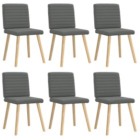 Sillas de comedor 6 unidades tela gris oscuro de , Sillas de comedor - Ref: Foro24-3315545, Precio: 299,62 €, Descuento: %