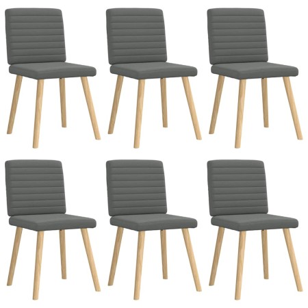 Sillas de comedor 6 unidades tela gris oscuro de , Sillas de comedor - Ref: Foro24-3315545, Precio: 299,62 €, Descuento: %