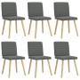 Sillas de comedor 6 unidades tela gris oscuro de , Sillas de comedor - Ref: Foro24-3315545, Precio: 299,62 €, Descuento: %