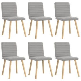Sillas de comedor 6 uds tela gris nube de , Sillas de comedor - Ref: Foro24-3315553, Precio: 299,62 €, Descuento: %