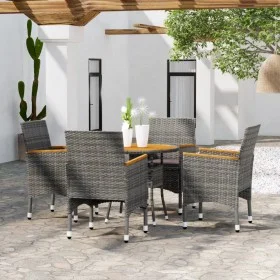 5-piece synthetic rattan garden dining set in gray color. by vidaXL, Garden sets - Ref: Foro24-3058497, Price: 358,55 €, Disc...