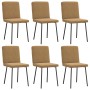 Sillas de comedor 6 unidades terciopelo marrón de , Sillas de comedor - Ref: Foro24-3315564, Precio: 246,11 €, Descuento: %