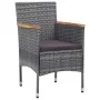 5-piece synthetic rattan garden dining set in gray color. by vidaXL, Garden sets - Ref: Foro24-3058497, Price: 358,55 €, Disc...