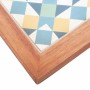 Mesa de comedor de jardín madera acacia superficie azulejos de , Mesas de jardín - Ref: Foro24-46316, Precio: 214,27 €, Descu...