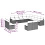 Set de sofás de jardín y cojines 13 pzas ratán sintético negro en Conjuntos de jardín | Comprar online en Foru.es