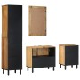 Conjunto de muebles de baño 4 piezas marrón madera maciza mango de , Muebles de baño - Ref: Foro24-3310008, Precio: 473,38 €,...