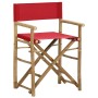 Sillas de director plegables 2 piezas bambú y tela roja de vidaXL, Sillas de jardín - Ref: Foro24-313031, Precio: 75,70 €, De...