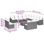 Set sofás de jardín 14 pzas con cojines ratán sintético negro en Conjuntos de jardín | Comprar online en Foru.es