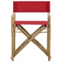 Sillas de director plegables 2 piezas bambú y tela roja de vidaXL, Sillas de jardín - Ref: Foro24-313031, Precio: 75,70 €, De...