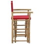 Sillas de director plegables 2 piezas bambú y tela roja de vidaXL, Sillas de jardín - Ref: Foro24-313031, Precio: 75,70 €, De...