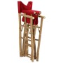 Sillas de director plegables 2 piezas bambú y tela roja de vidaXL, Sillas de jardín - Ref: Foro24-313031, Precio: 75,70 €, De...
