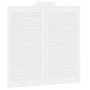 Puertas batientes diseño de lamas 1 par blanco 100x100 cm de , Puertas para el hogar - Ref: Foro24-4107146, Precio: 106,78 €,...