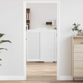 Puertas batientes diseño de lamas 1 par blanco 90x80 cm de , Puertas para el hogar - Ref: Foro24-4107138, Precio: 83,07 €, De...