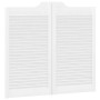Puertas batientes diseño de lamas 1 par blanco 90x80 cm de , Puertas para el hogar - Ref: Foro24-4107138, Precio: 83,07 €, De...
