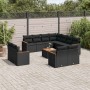 Set de sofás de jardín 12 piezas cojines ratán sintético negro en Conjuntos de jardín | Comprar online en Foru.es