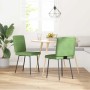 Sillas de comedor 2 unidades terciopelo verde claro de , Sillas de comedor - Ref: Foro24-4101159, Precio: 86,22 €, Descuento: %