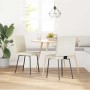 Sillas de comedor 2 unidades terciopelo crema de , Sillas de comedor - Ref: Foro24-4101165, Precio: 87,52 €, Descuento: %
