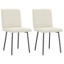Sillas de comedor 2 unidades terciopelo crema de , Sillas de comedor - Ref: Foro24-4101165, Precio: 87,52 €, Descuento: %