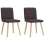 Sillas de comedor 2 unidades tela marrón oscuro de , Sillas de comedor - Ref: Foro24-4101178, Precio: 104,47 €, Descuento: %