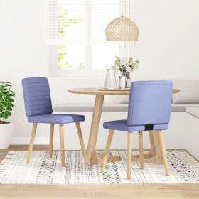 Sillas de comedor 2 uds tela azul jeans de , Sillas de comedor - Ref: Foro24-4101184, Precio: 104,47 €, Descuento: %