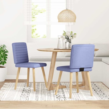 Sillas de comedor 2 uds tela azul jeans de , Sillas de comedor - Ref: Foro24-4101184, Precio: 104,47 €, Descuento: %