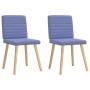 Sillas de comedor 2 uds tela azul jeans de , Sillas de comedor - Ref: Foro24-4101184, Precio: 104,47 €, Descuento: %