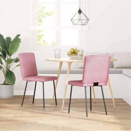 Sillas de comedor 2 unidades terciopelo rosa de , Sillas de comedor - Ref: Foro24-4101190, Precio: 87,75 €, Descuento: %