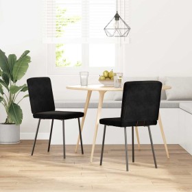Sillas de comedor 2 unidades terciopelo negro de , Sillas de comedor - Ref: Foro24-4101192, Precio: 87,20 €, Descuento: %