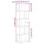 Estantería/divisor madera contrachapada roble negro 45x24x159cm de , Librerías y estanterías - Ref: Foro24-862400, Precio: 63...
