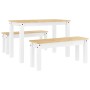 Juego de comedor Panama 3 pzas madera maciza de pino blanco de , muebles para cocinas y comedores - Ref: Foro24-3345166, Prec...