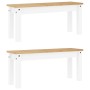Juego de comedor Panama 3 pzas madera maciza de pino blanco de , muebles para cocinas y comedores - Ref: Foro24-3345166, Prec...