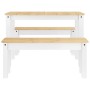 Juego de comedor Panama 3 pzas madera maciza de pino blanco de , muebles para cocinas y comedores - Ref: Foro24-3345166, Prec...