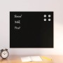 Pizarra magnética de pared vidrio templado negro 60x50 cm de , Pizarras blancas - Ref: Foro24-4008613, Precio: 37,45 €, Descu...