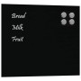Pizarra magnética de pared vidrio templado negro 60x50 cm de , Pizarras blancas - Ref: Foro24-4008613, Precio: 37,45 €, Descu...