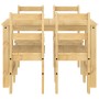 Juego de comedor Panama 5 pzas madera maciza de pino de , muebles para cocinas y comedores - Ref: Foro24-3345170, Precio: 314...