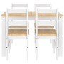 Juego de comedor Panama 5 pzas madera maciza de pino blanco de , muebles para cocinas y comedores - Ref: Foro24-3345172, Prec...