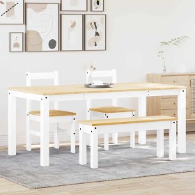 Juego de comedor Panama 4 pzas madera maciza de pino blanco de , muebles para cocinas y comedores - Ref: Foro24-3345187, Prec...