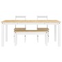 Juego de comedor Panama 4 pzas madera maciza de pino blanco de , muebles para cocinas y comedores - Ref: Foro24-3345187, Prec...
