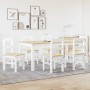 Juego de comedor Panama 7 pzas madera maciza de pino blanco de , muebles para cocinas y comedores - Ref: Foro24-3345193, Prec...