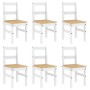 Juego de comedor Panama 7 pzas madera maciza de pino blanco de , muebles para cocinas y comedores - Ref: Foro24-3345193, Prec...