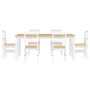 Juego de comedor Panama 7 pzas madera maciza de pino blanco de , muebles para cocinas y comedores - Ref: Foro24-3345193, Prec...