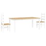 Juego de comedor Panama 3 pzas madera maciza de pino blanco de , muebles para cocinas y comedores - Ref: Foro24-3345208, Prec...