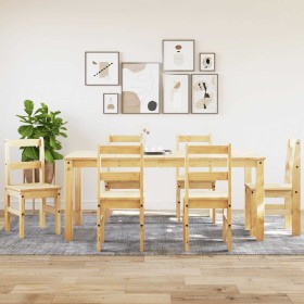 Juego de comedor Panama 7 pzas madera maciza de pino de , muebles para cocinas y comedores - Ref: Foro24-3345191, Precio: 518...